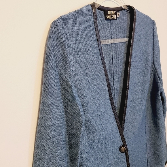 Don Sayres | Vintage Cardigan w/ Leather Trim (Size 6) - Picture 8 of 11